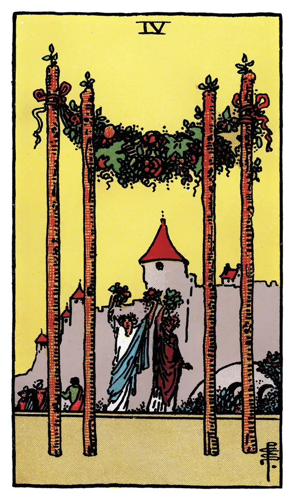 Ý nghĩa lá bài Four of Wands