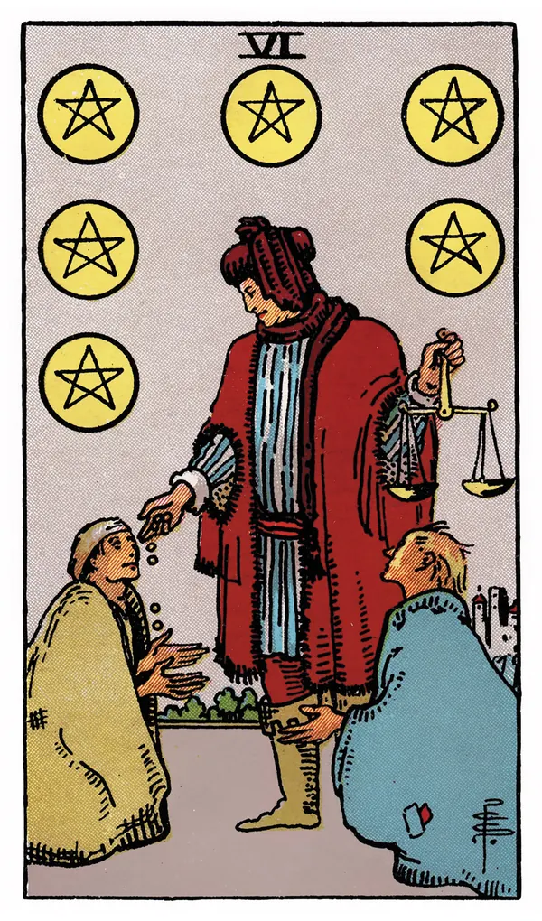 Ý nghĩa lá bài Six of Pentacles