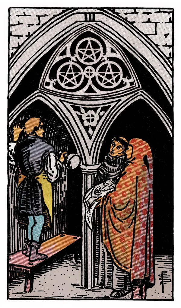 Ý nghĩa lá bài Three of Pentacles